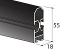 SWS010 Glass šatní profil