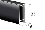 SWS030 Glass wardrobe profile LED with components